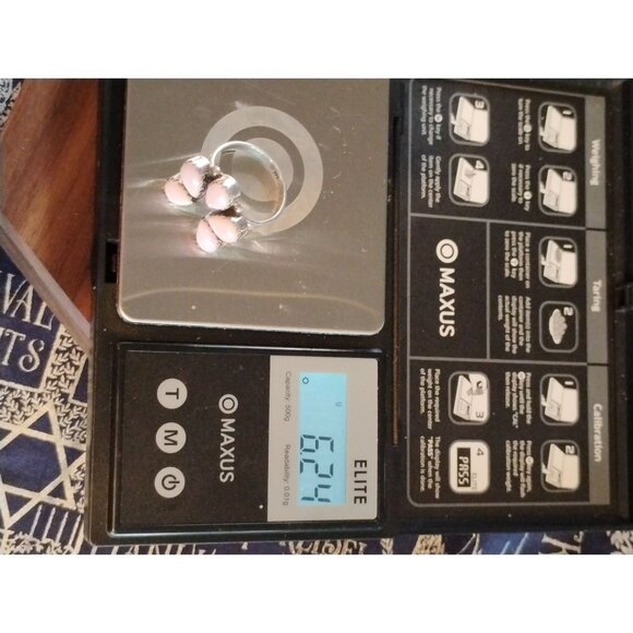 Southwest Pink Conch Shell Sterling Silver Naja Ring Size 7.5 Cowgirl Fashion - Picture 5 of 6